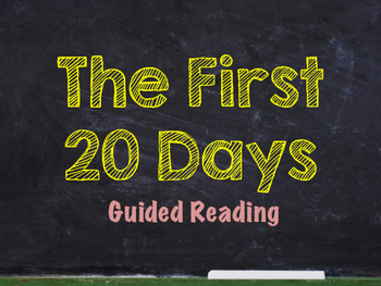 Preview of Chalkboard Theme First 20 Days of Reading Newly UPDATED