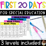 First 20 Days of Special Education The Bundle