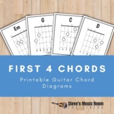 First 4 Chords Printable Chord Charts for Guitar