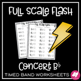 Concert Bb Scale | Speed Note Naming | Full Scale Flash Worksheets