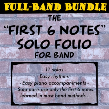 Preview of Fancy Band Solos for the First 6 Notes FULL-BAND BUNDLE