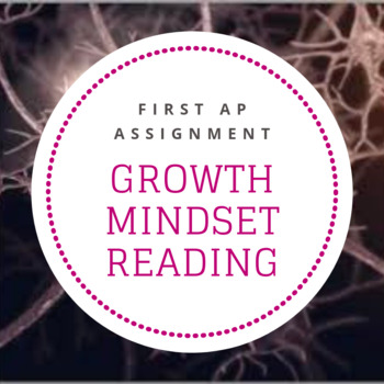 Preview of First AP Assignment | Growth Mindset Reading