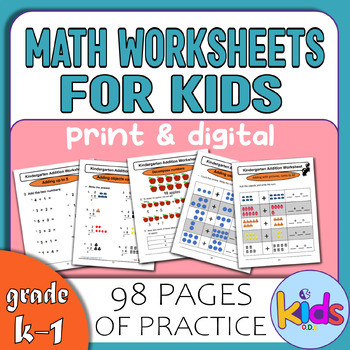 Preview of First Addition worksheets For Toddlers Adding up to 5 ,Decompose numbers ...
