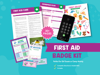Preview of First Aid Badge Kit | Girl Scouts | Digital | Printable