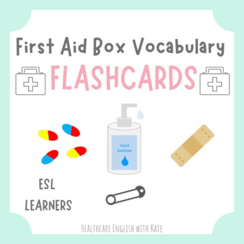 Preview of First Aid Box Vocabulary Flashcards