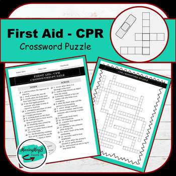 Preview of First Aid - CPR Crossword Puzzle
