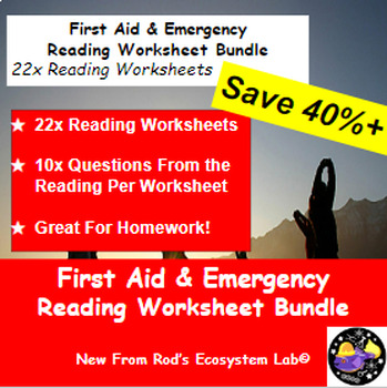 Preview of First Aid & Emergencies Prevention Chapter Reading Worksheet Bundle *Editable**