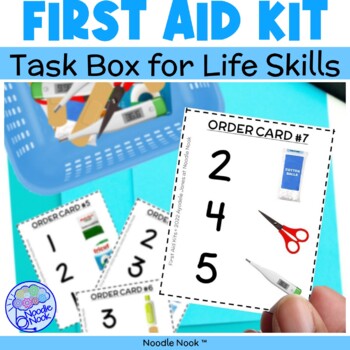 Preview of First Aid Kit Task Boxes for Special Education, Life Skills & Vocational Ed