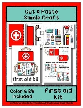 Preview of First Aid Kit - Cut & Paste Craft - Super Easy Perfect for Pre-K & Kindergarten