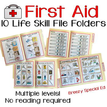 Preview of First Aid Life Skill File Folders for Special Education