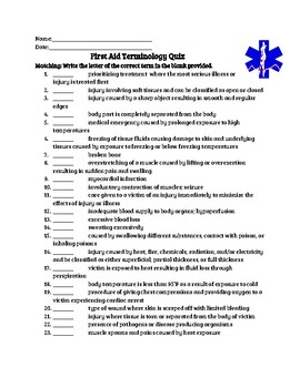 first aid quiz