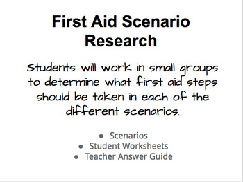 Preview of First Aid Scenarios Research