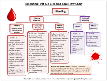 Preview of First Aid - Simplified Bleeding Care Flow Chart - 2018
