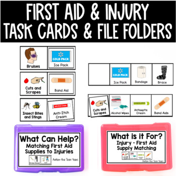 Preview of First Aid and Injury Tasks Cards 