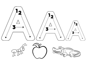 Preview of COMPLETE UPPERCASE AtoZ First Alphabet Tracing& Coloring Worksheet for Toddlers