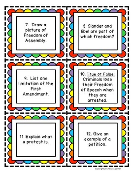 First Amendment Activities Bundle- Gallery Walk, Task Cards, puzzles & more