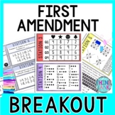 First Amendment Breakout Activity - Task Cards Puzzle Chal