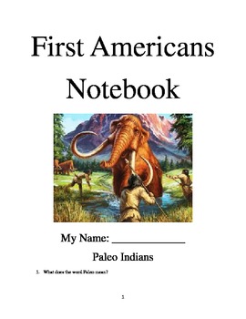 Preview of First Americans Notebook