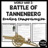 Battle of Tannenberg World War I Reading Comprehension Inf