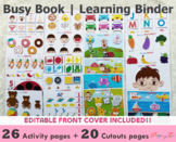 First Busy Book, Fun Learning Binder, Quiet Book, Toddlers