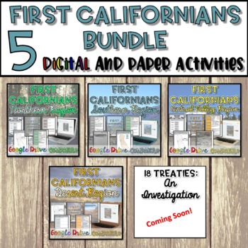 Preview of First Californians GROWING Bundle - Digital AND Paper