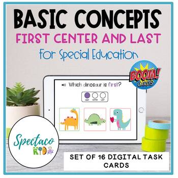 Preview of First Center and Last Basic Concepts Speech Therapy Kindergarten