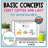 First Center and Last Basic Concepts Speech Therapy Kindergarten