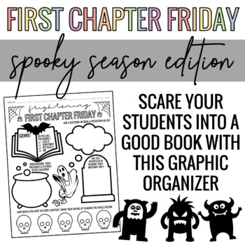 Preview of First Chapter Friday Active Listening Graphic Organizer - Spooky Season Edition