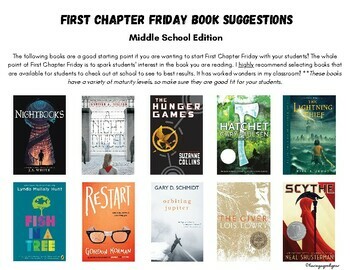 First Chapter Friday Log + Suggestions by havingagoodyear | TPT