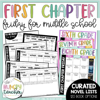 Preview of First Chapter Friday Middle School Book Recommendations and Response Activities