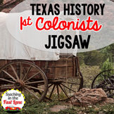 First Colonists of Texas Jigsaw Activity - Texas History