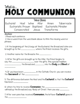 First Communion Activity Packet by MrsModernMaestra TPT
