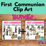 First Communion Clip Art Boy and Girl Bundle