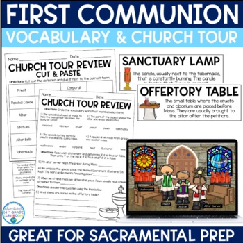 Preview of First Communion Vocabulary | Church Tour