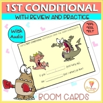 Preview of First Conditional | 1st Conditional | BOOM CARDS| Distance Learning