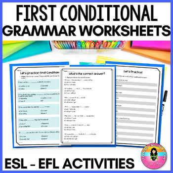 First Conditional Grammar Worksheets TEFL - ESL Activities by Miss Angy ...