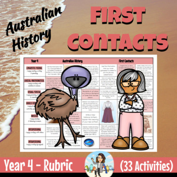 Preview of First Contact Australian History Year 4 Rubric Australian Curriculum