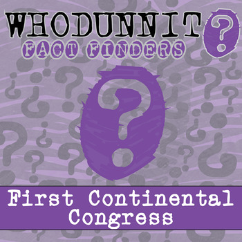Preview of First Continental Congress Whodunnit Activity - Printable & Digital Game Options