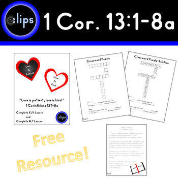 Preview of First Corinthians 13:1-8a Free Bible Lesson for Kids KJV Sunday School