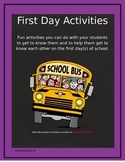 First Day Activities - Elementary