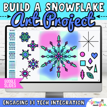 Preview of After Winter Break Activity: Digital Build A Snowflake Craft & Template Resource