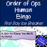 First Day Back To School Math Ice Breaker Human Bingo with
