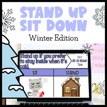 Preview of First Day Back from Winter Brain Break Game | Stand Up Sit Down