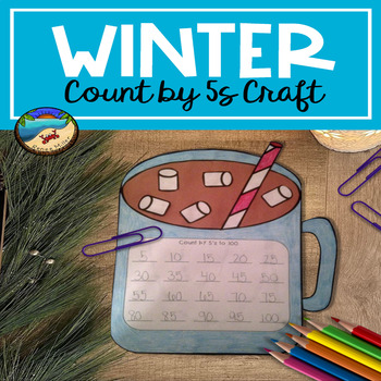 Preview of Winter Math Craft Activity for First Grade: Counting by 5s