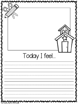 First Day Feelings Class Book Freebie by A Sunny Day in First Grade