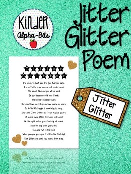 Preview of First Day Glitter Jitter Poem