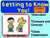 First Day Introduction Activity - Third-Fifth Grade