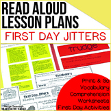 First Day Jitters Activities, First Day of School Read Alo
