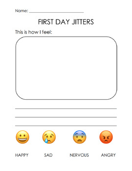 Preview of First Day Jitters Activity