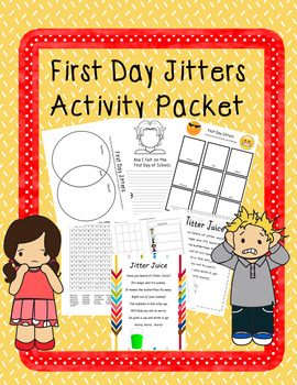 Preview of First Day Jitters Activity Packet